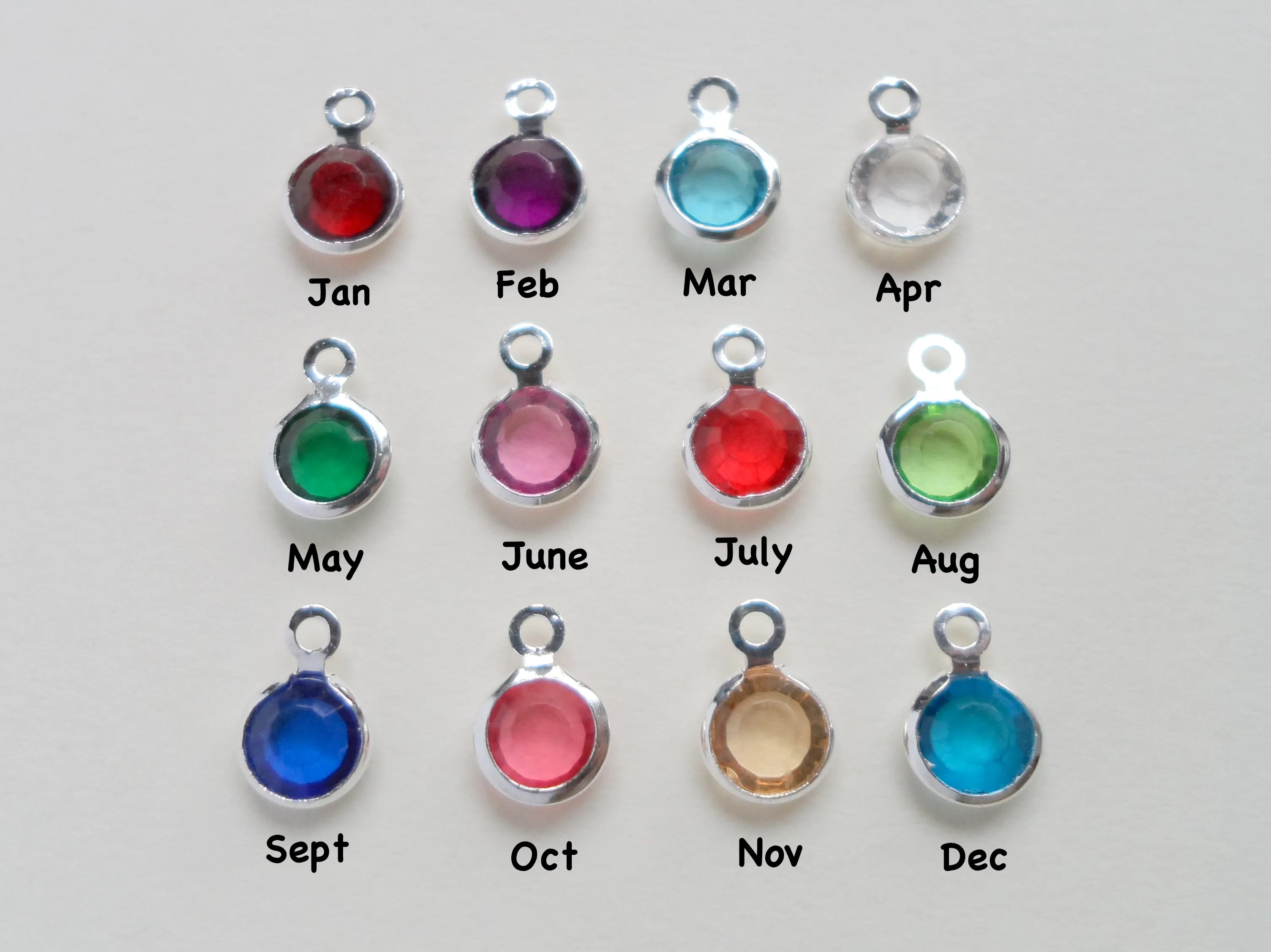 Mother and Daughter Forever Keychain Set, Custom Birthstone Charm Option