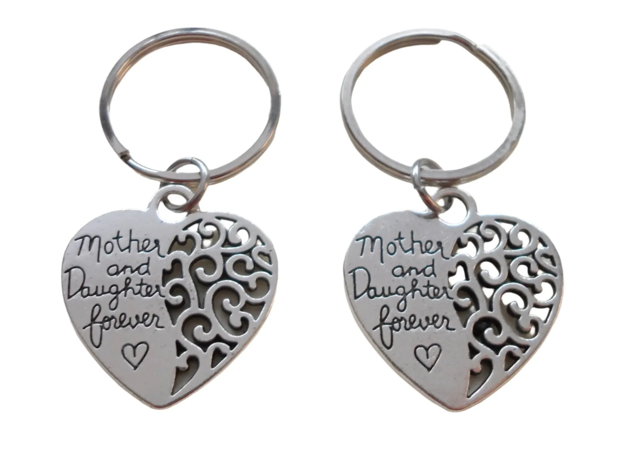 Mother and Daughter Forever Keychain Set