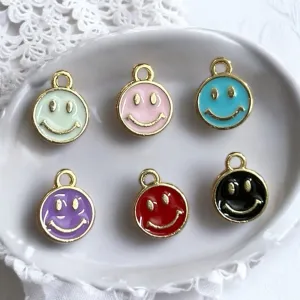 Multicolor Small Smiley Charm (Pack of 10pcs)