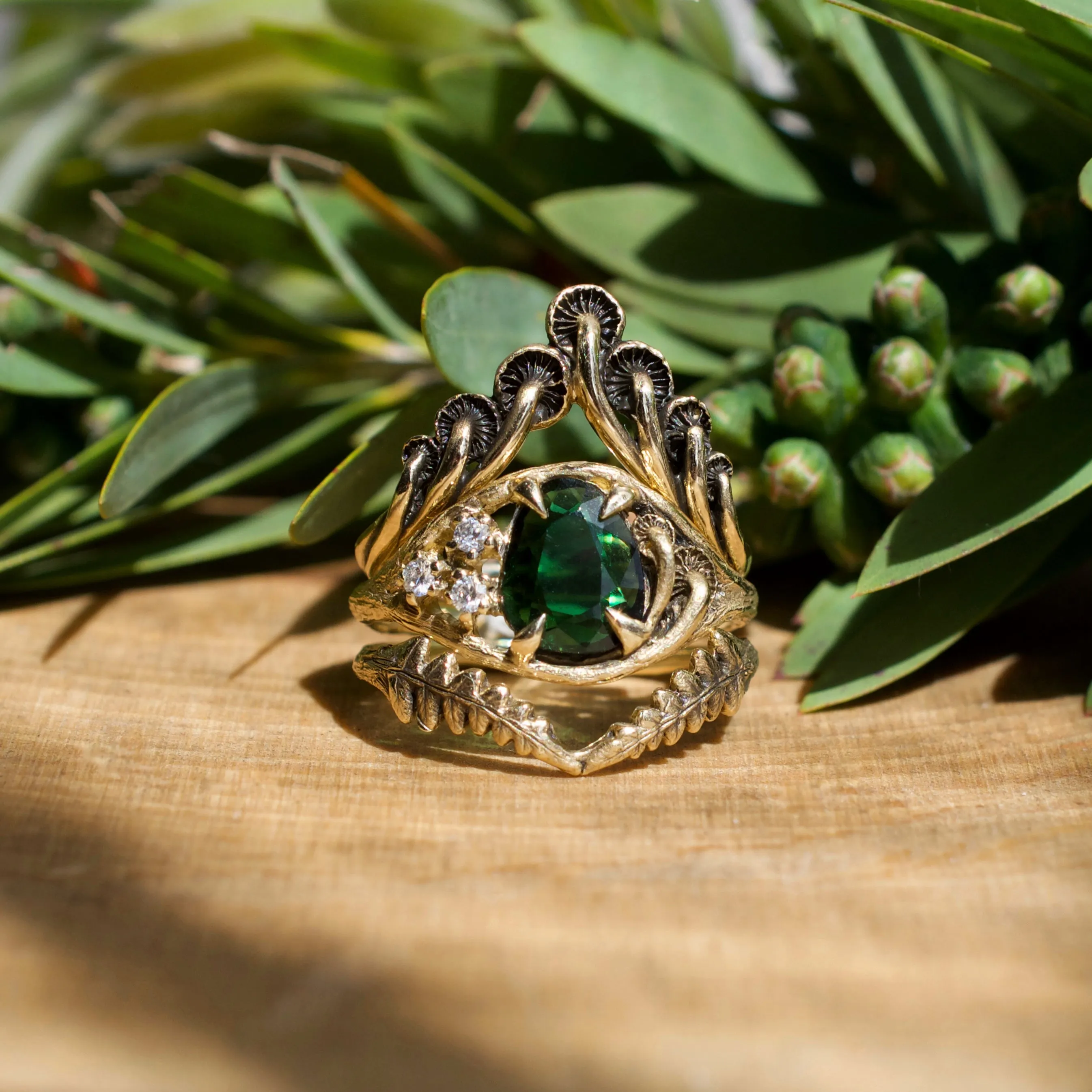 Mushroom Crown Ring