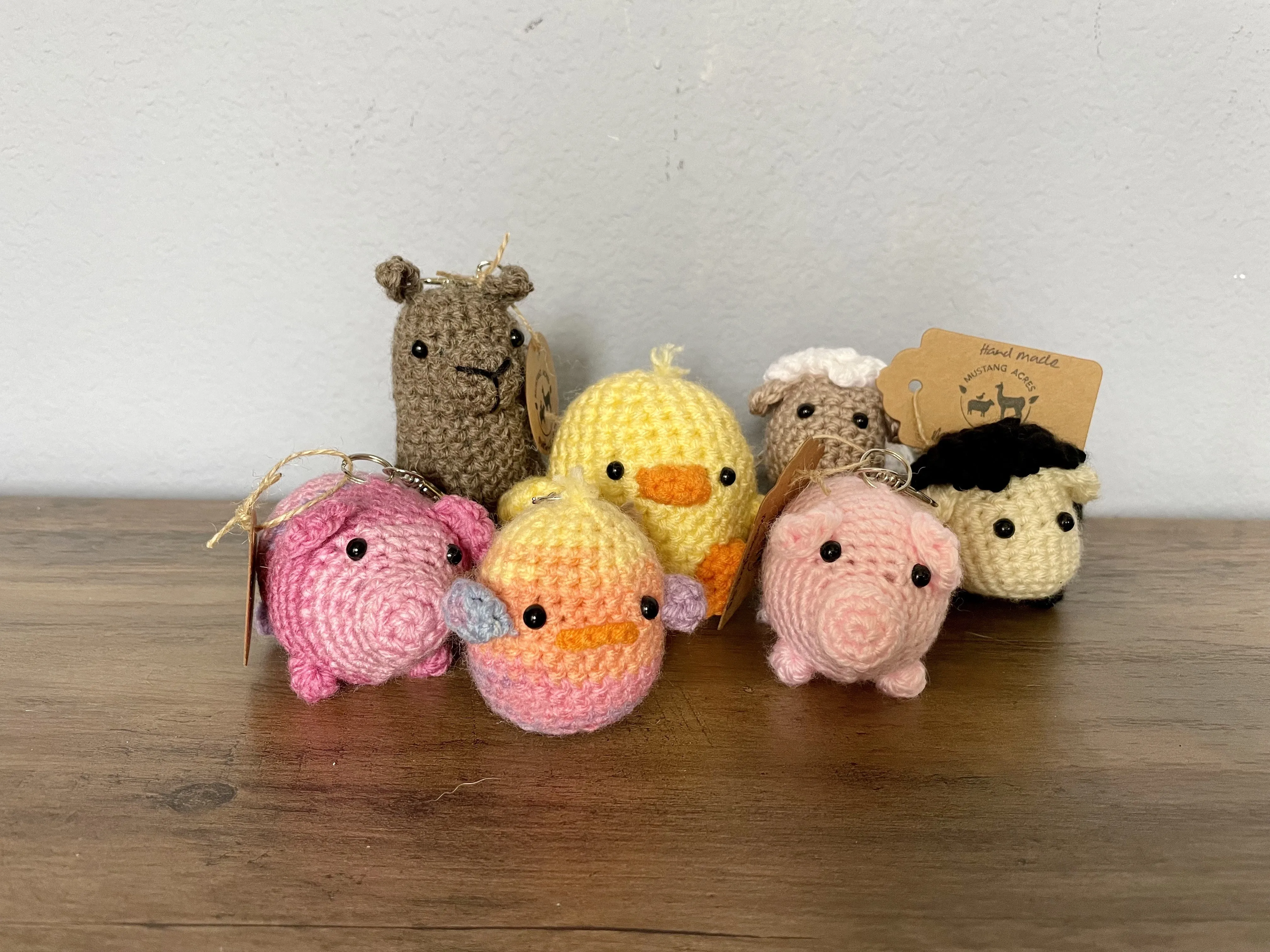 Mustang Acres Amigurumi Keychains