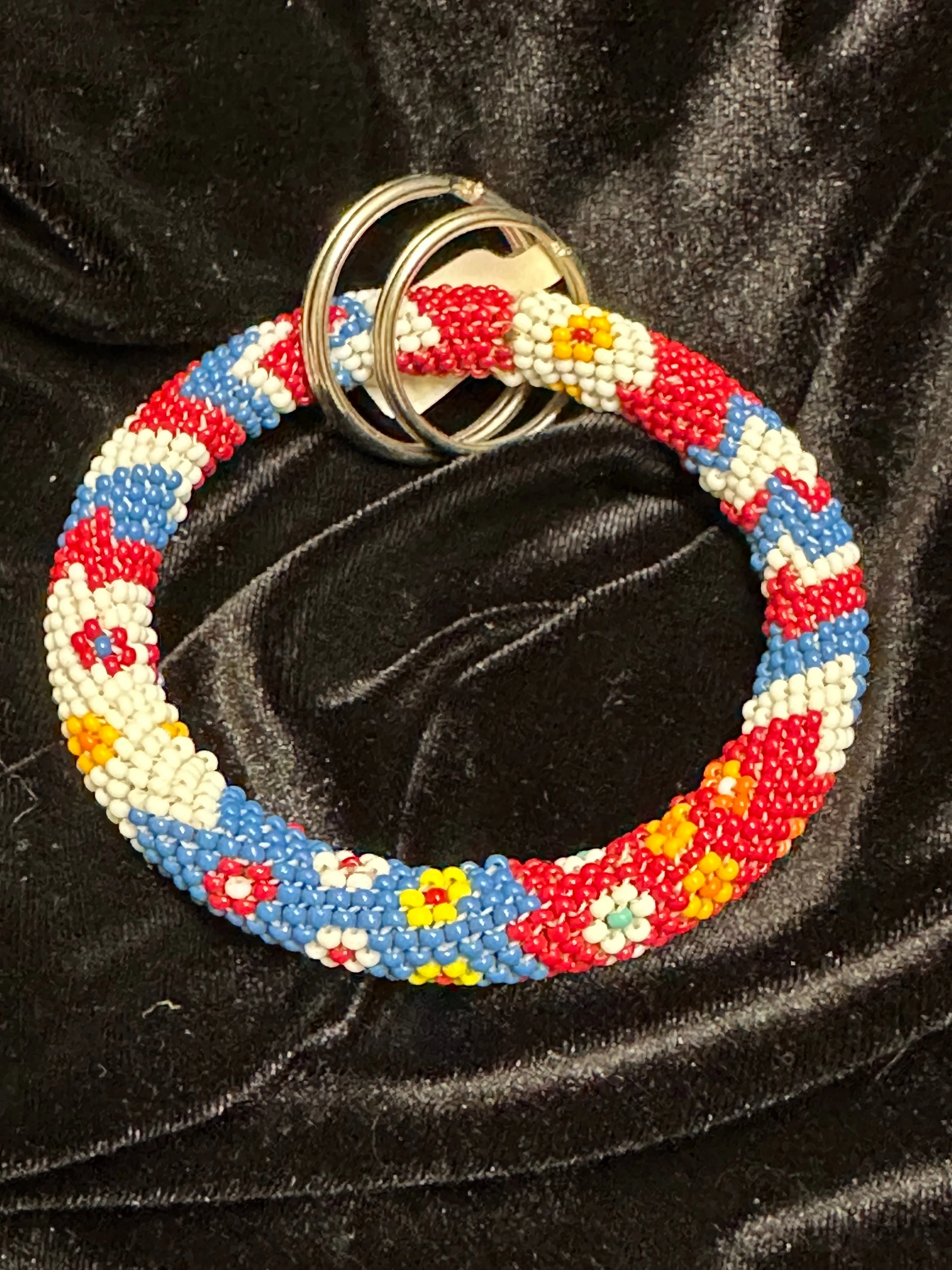 Native Beaded Ring Keychains