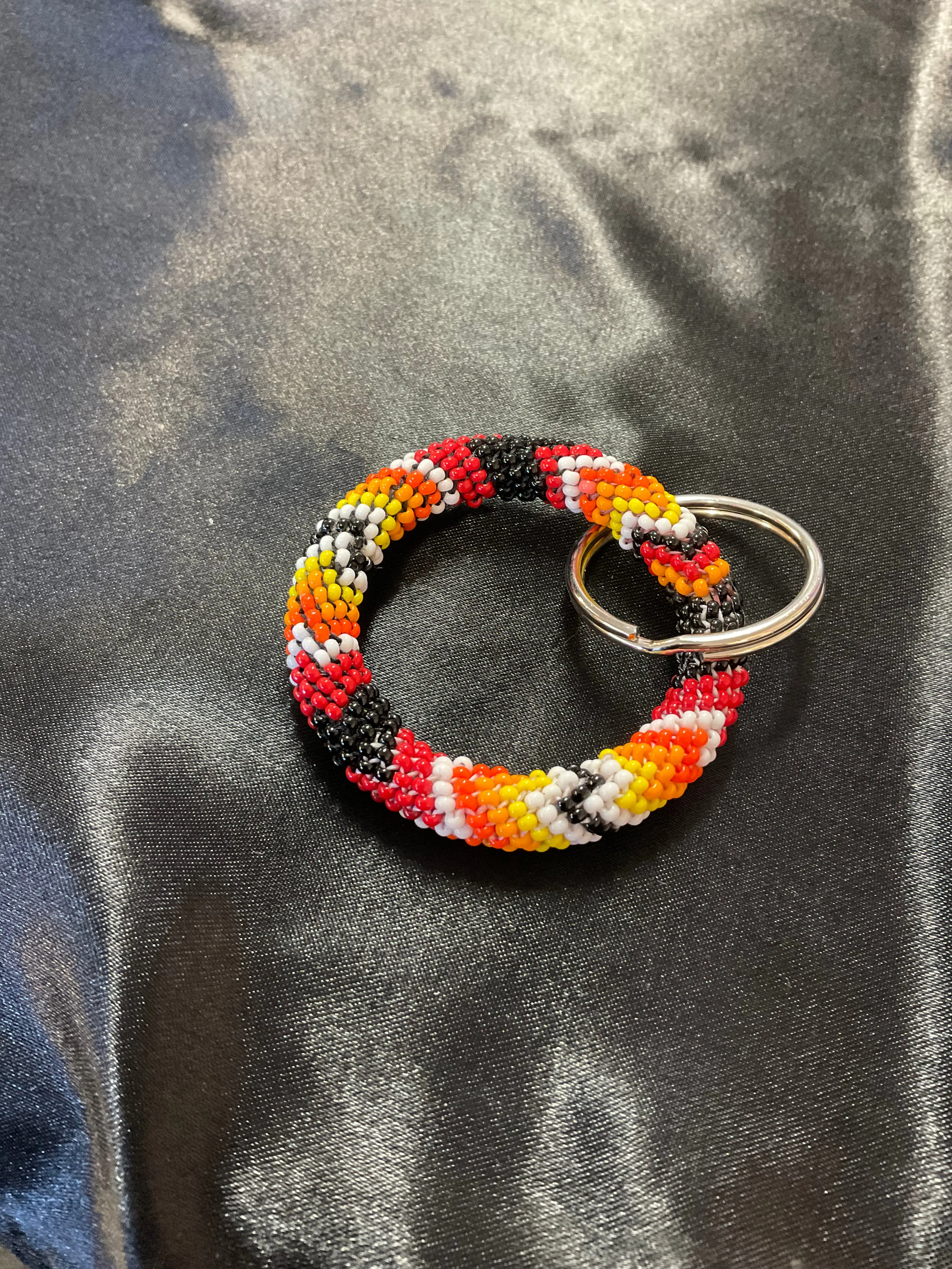 Native Beaded Ring Keychains