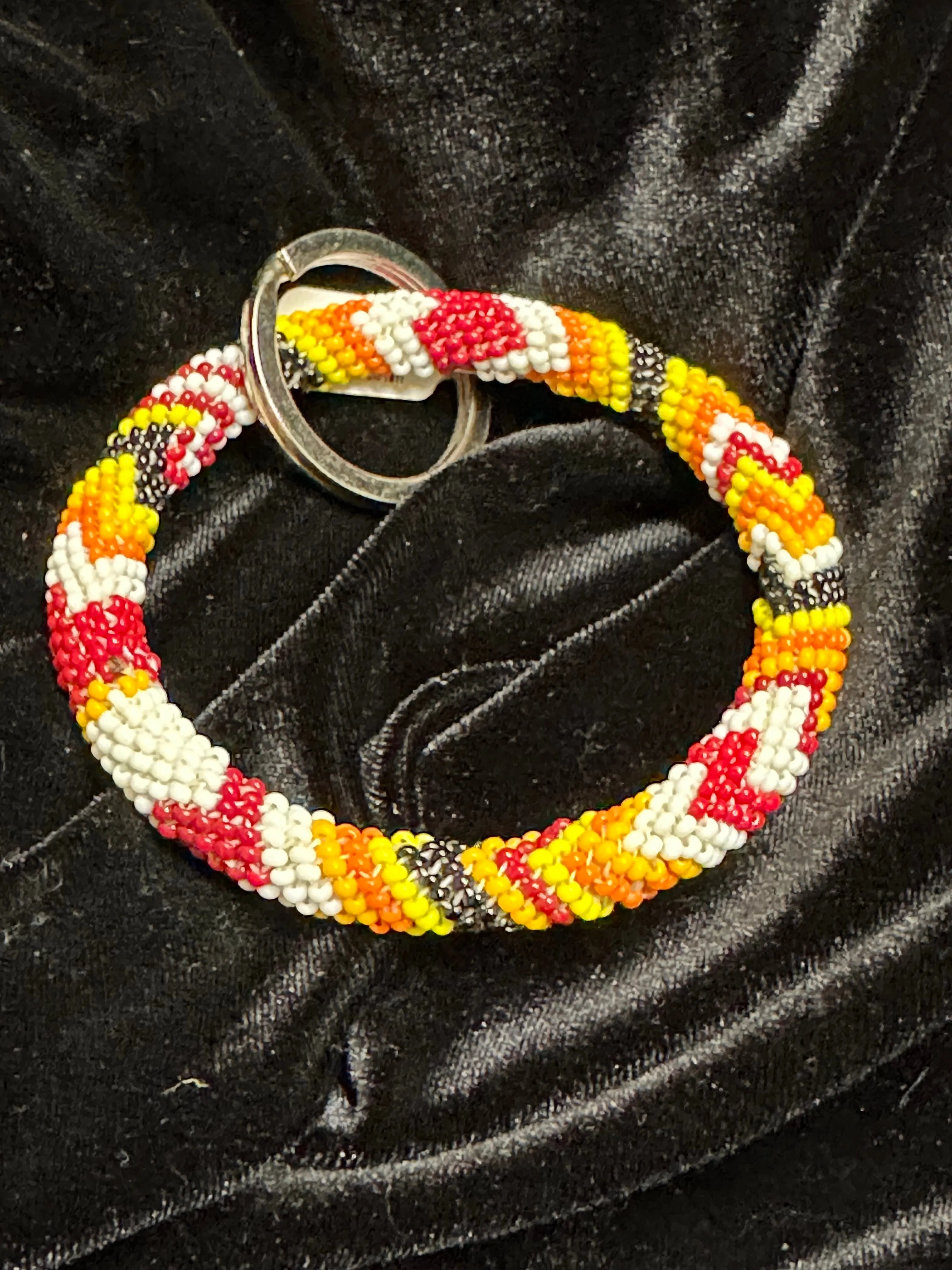 Native Beaded Ring Keychains