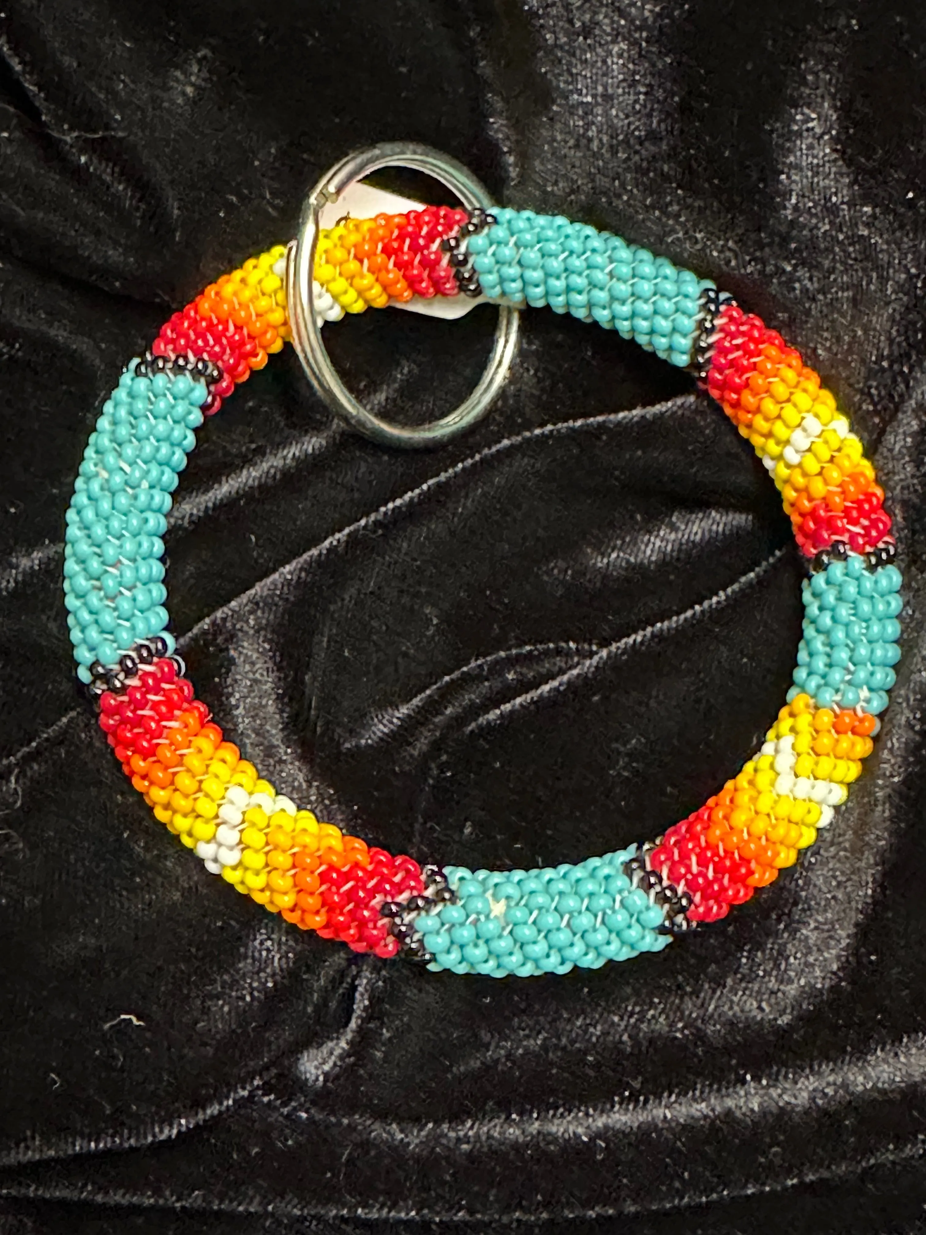 Native Beaded Ring Keychains