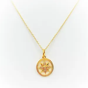 Nautical Pendant with a Center Diamond