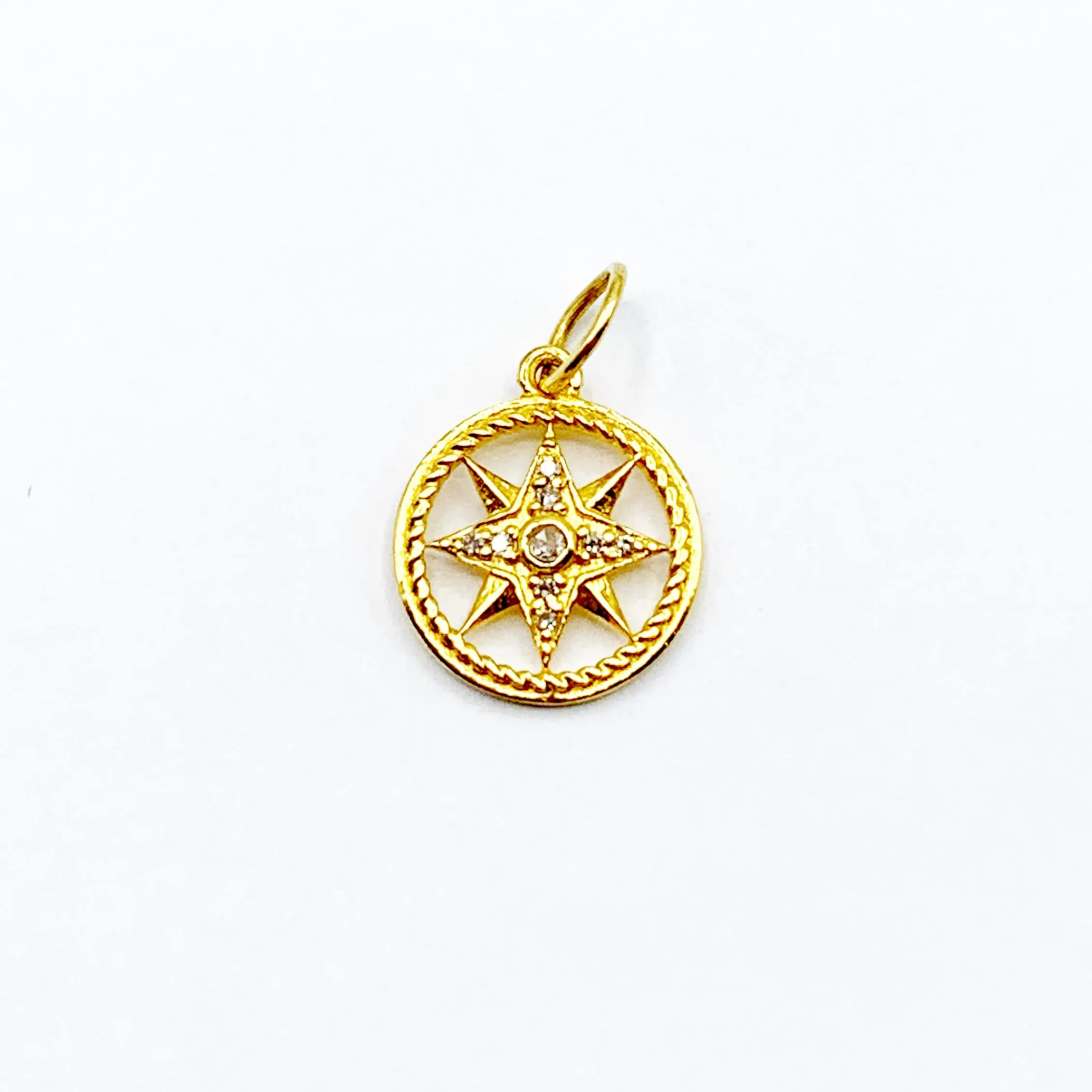 Nautical Pendant with a Center Diamond