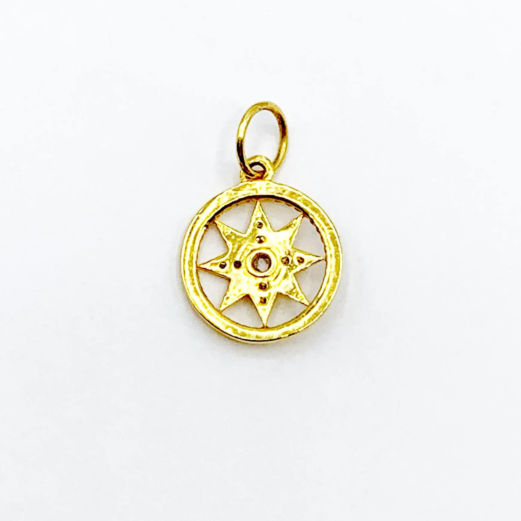 Nautical Pendant with a Center Diamond