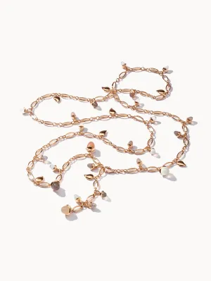Necklace MIKADO 'Camel' with Diamond Pavé - 100 cm