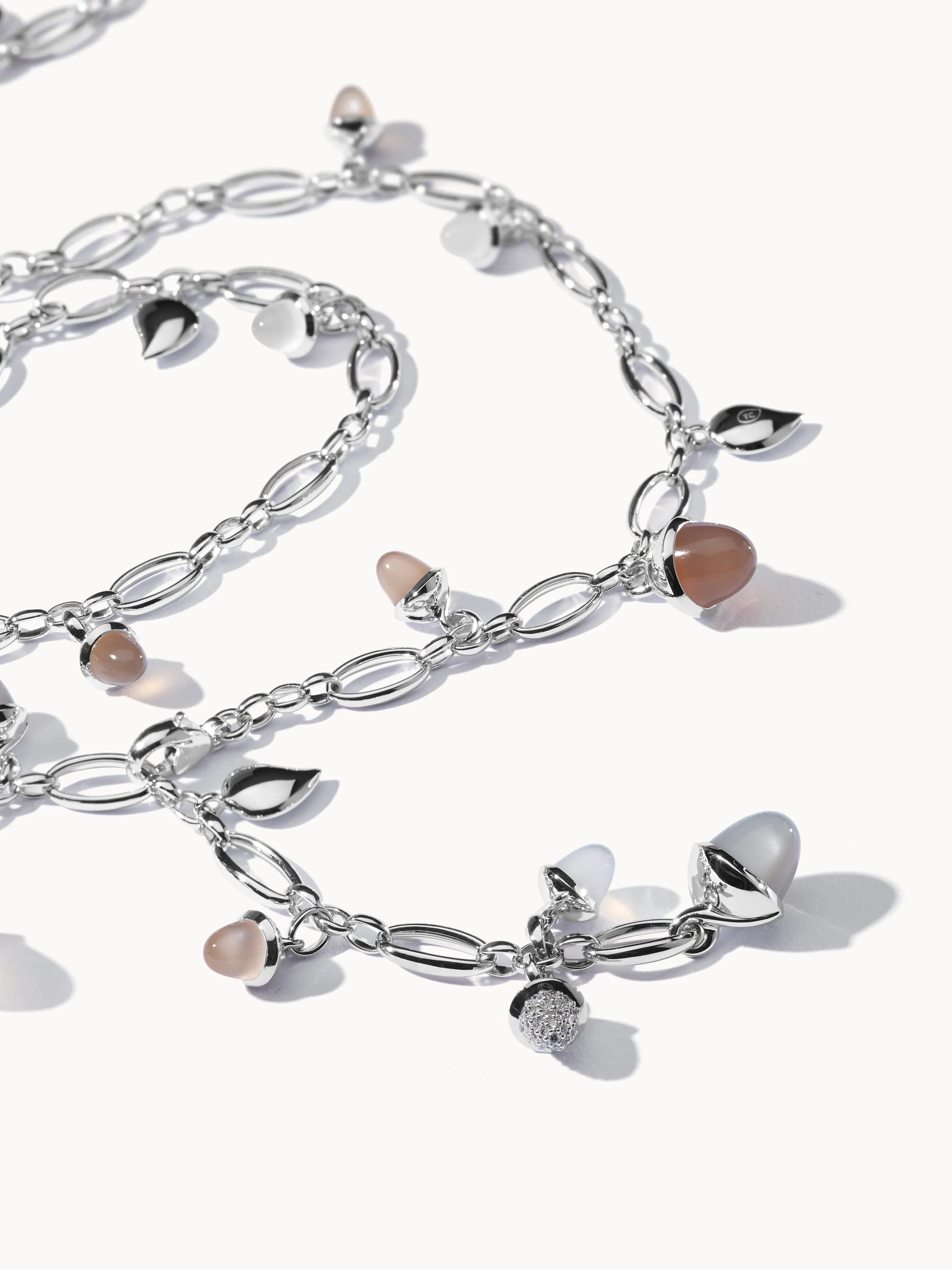 Necklace MIKADO 'Cashmere' with Diamond Pavé - 100 cm Cashmere