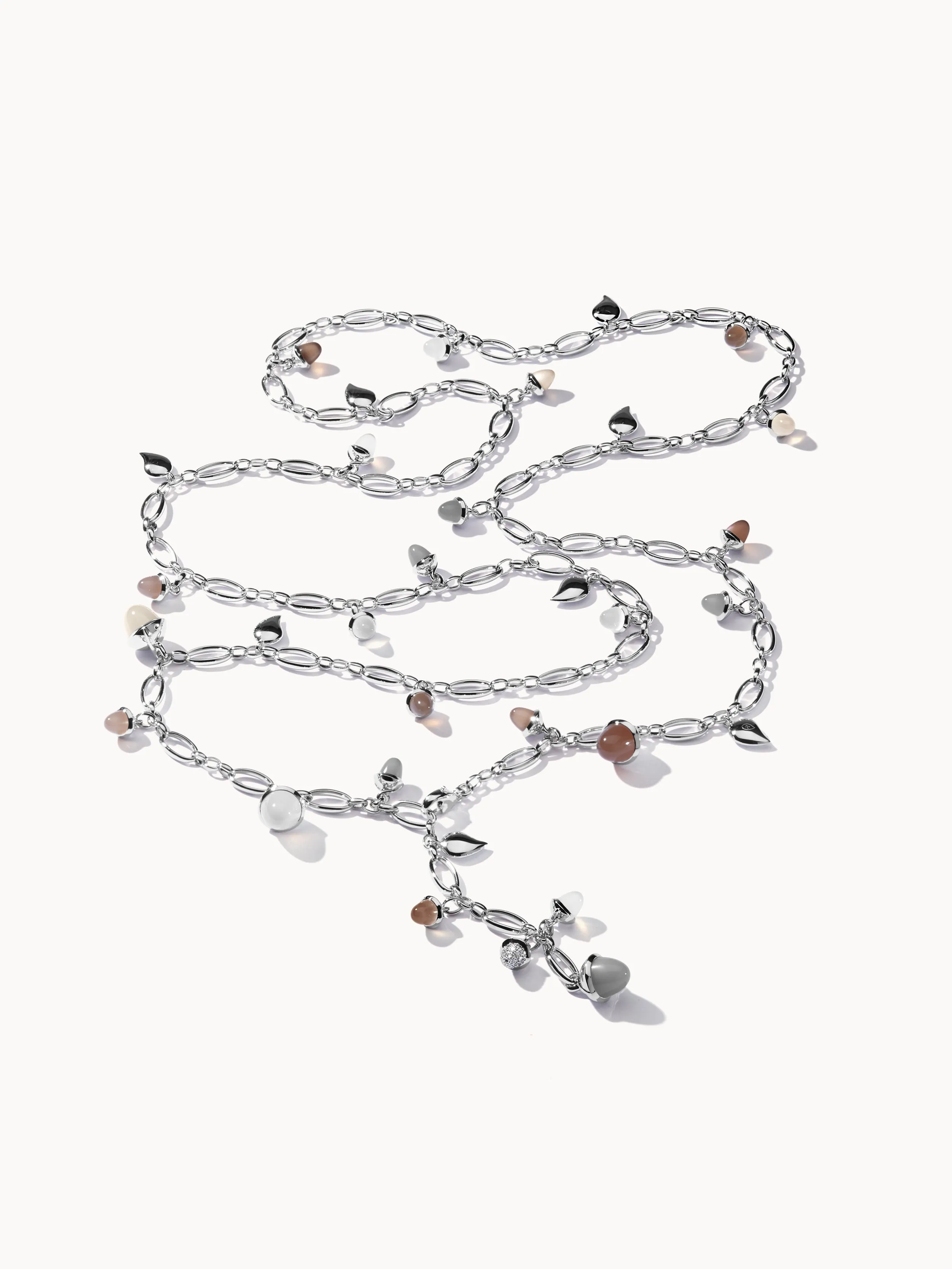 Necklace MIKADO 'Cashmere' with Diamond Pavé - 100 cm Cashmere