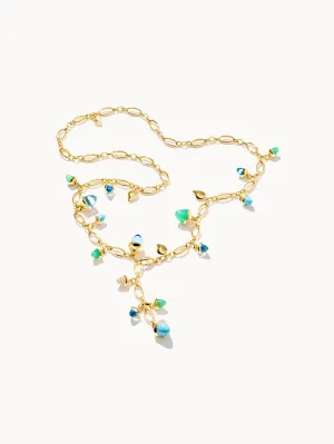 Necklace MIKADO 'Lagoon' with Diamond Pavé - 56cm 'Lagoon' with Diamond Pavé - 56cm