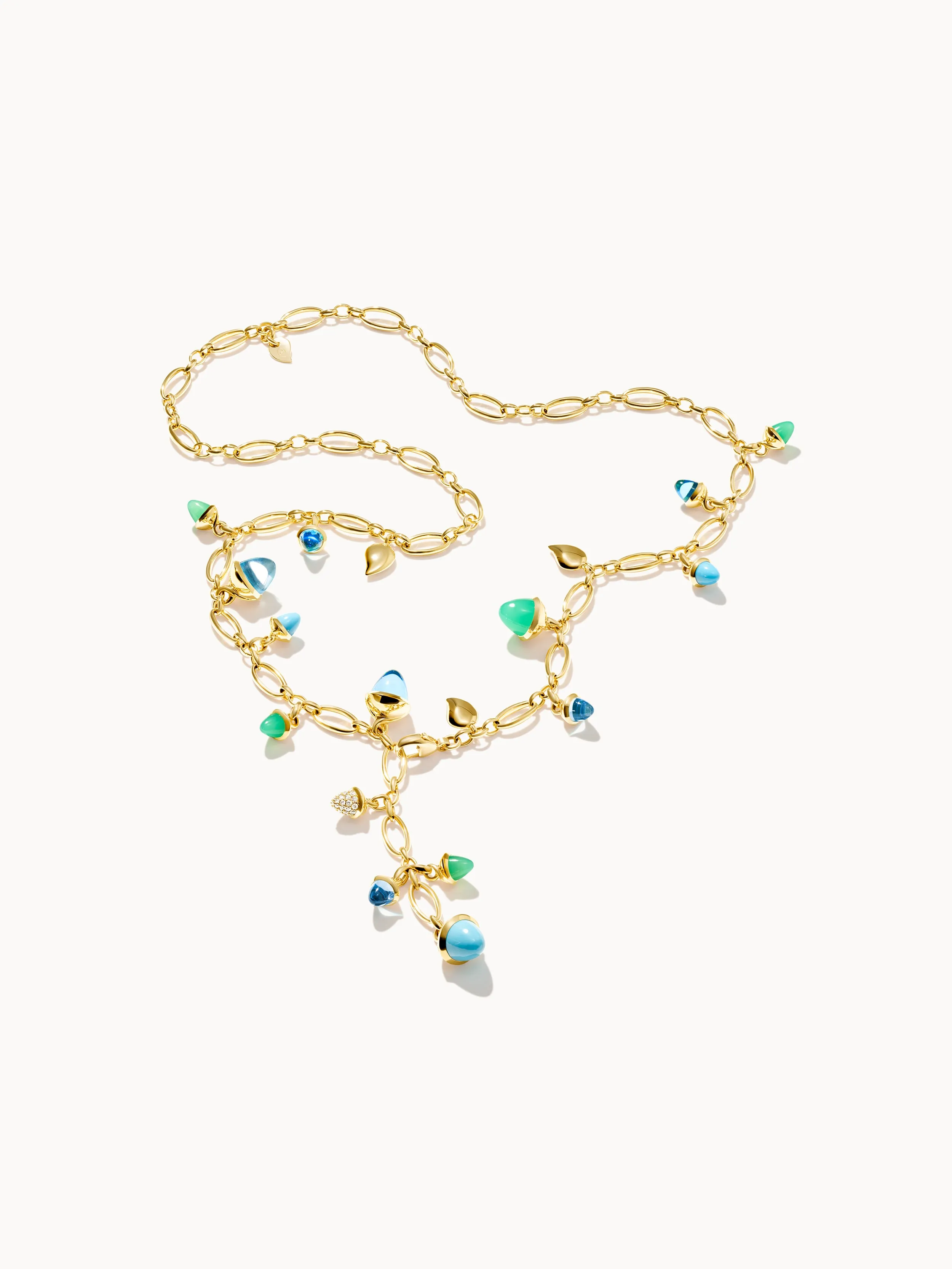 Necklace MIKADO 'Lagoon' with Diamond Pavé - 56cm 'Lagoon' with Diamond Pavé - 56cm