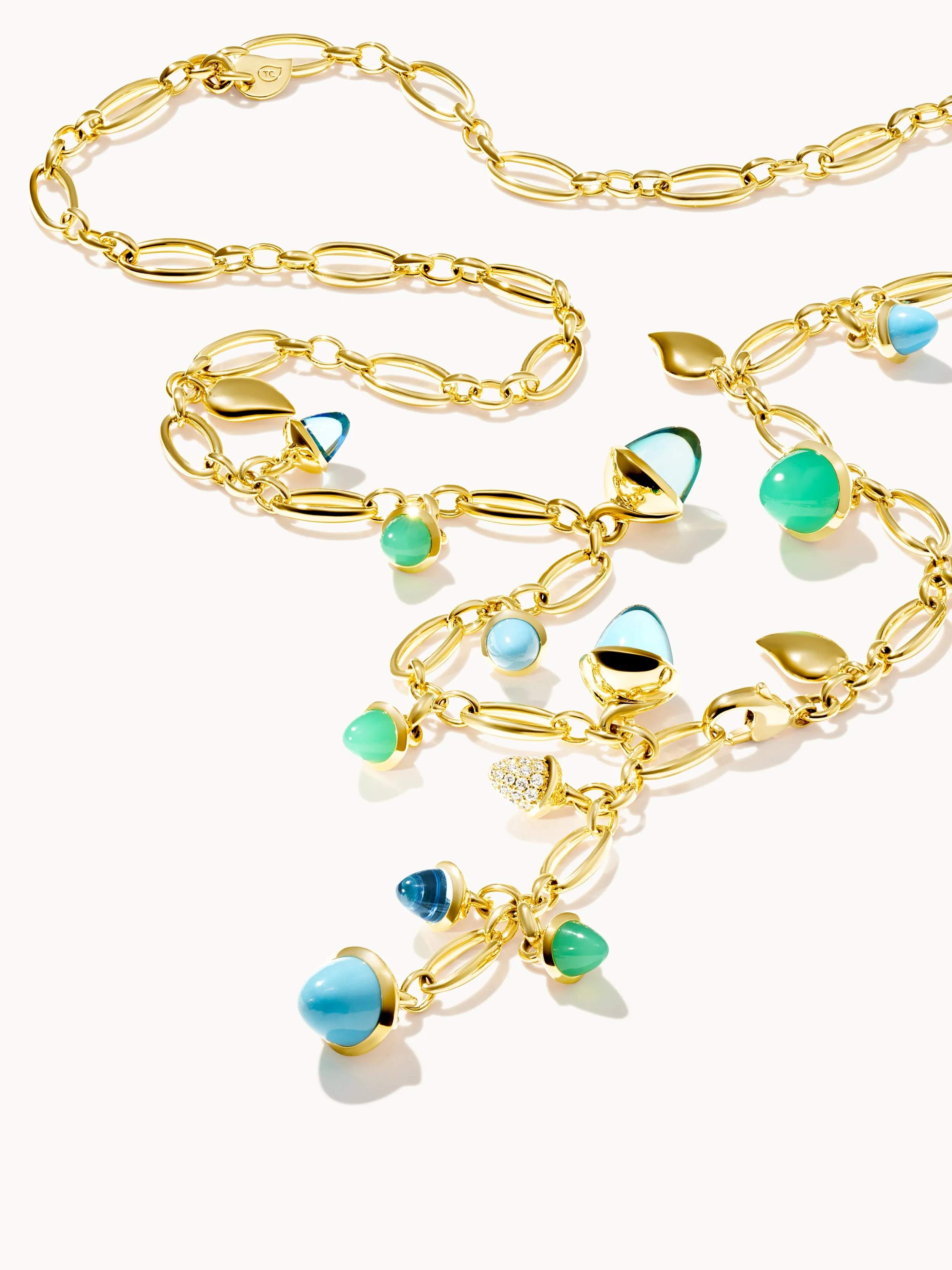 Necklace MIKADO 'Lagoon' with Diamond Pavé - 56cm 'Lagoon' with Diamond Pavé - 56cm