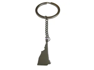 New Hampshire State Map Shape Pendant Keychain