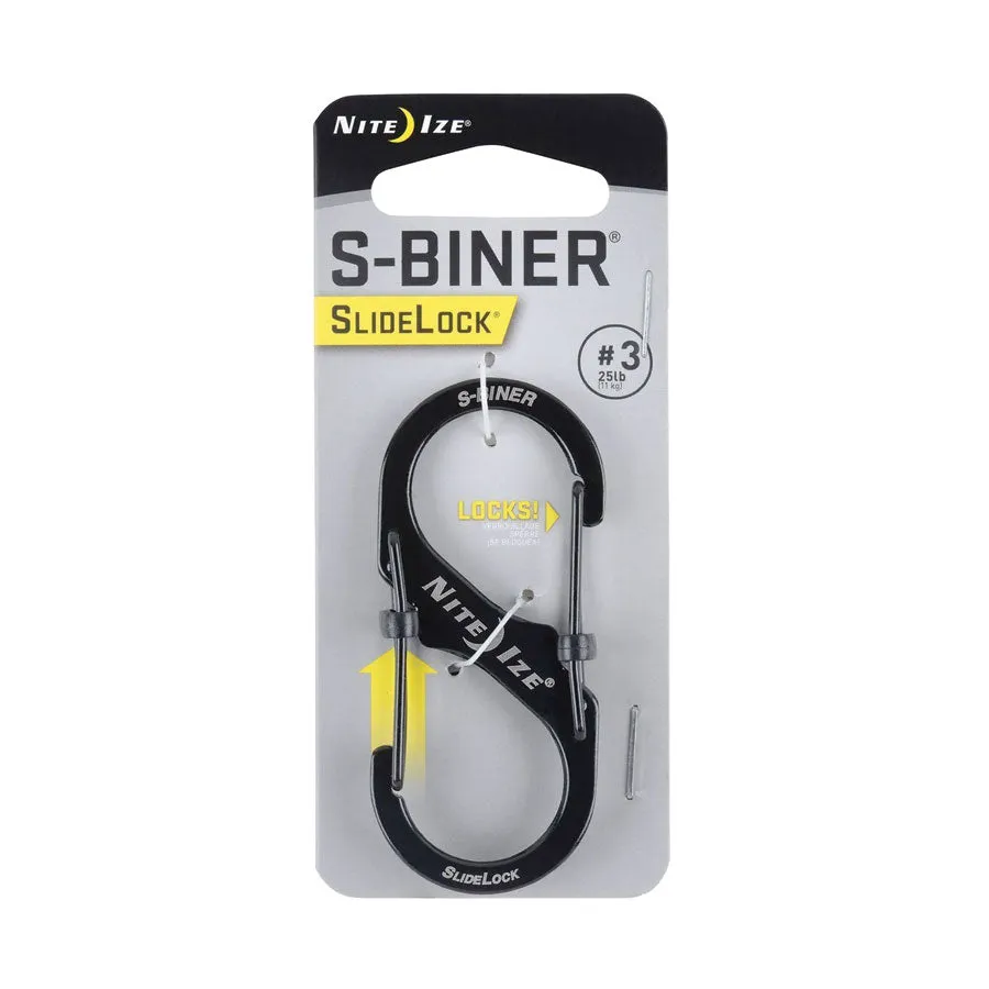 Nite Ize S-Biner SlideLock #3 Steel Black