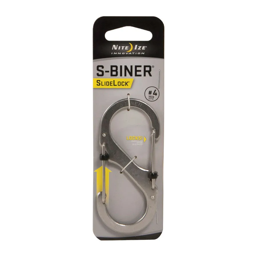 Nite-Ize S-Biner SlideLock #4 Steel Black