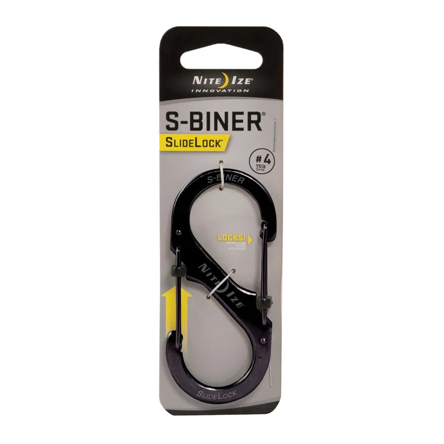 Nite-Ize S-Biner SlideLock #4 Steel Black