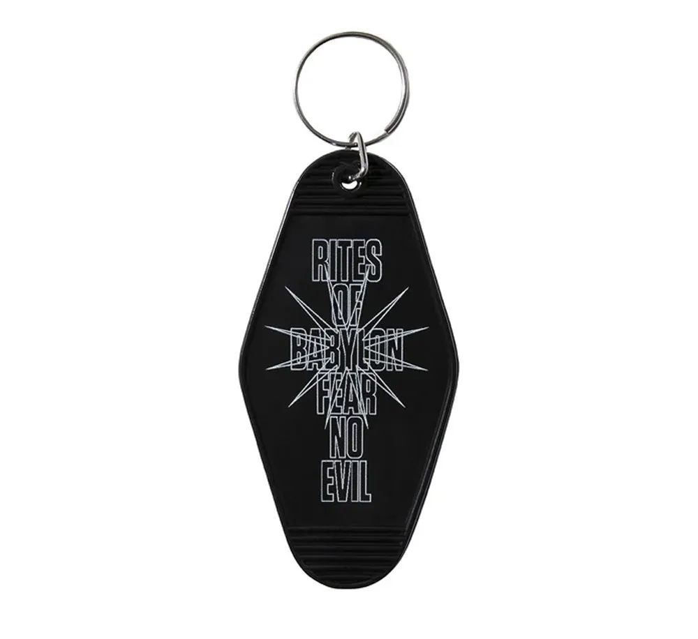 NO EVIL HOTEL KEYCHAIN