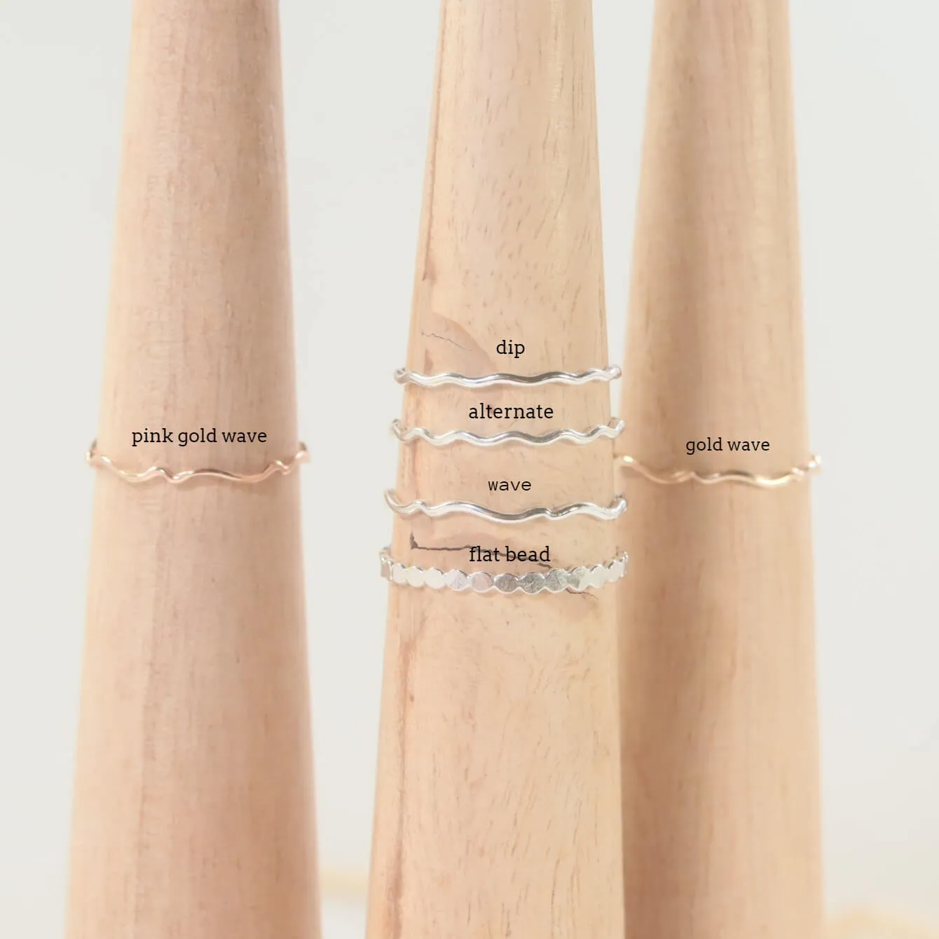 Nugget Stacking Claw Ring Lotus Flower - Mixed Metals Choose Your Band