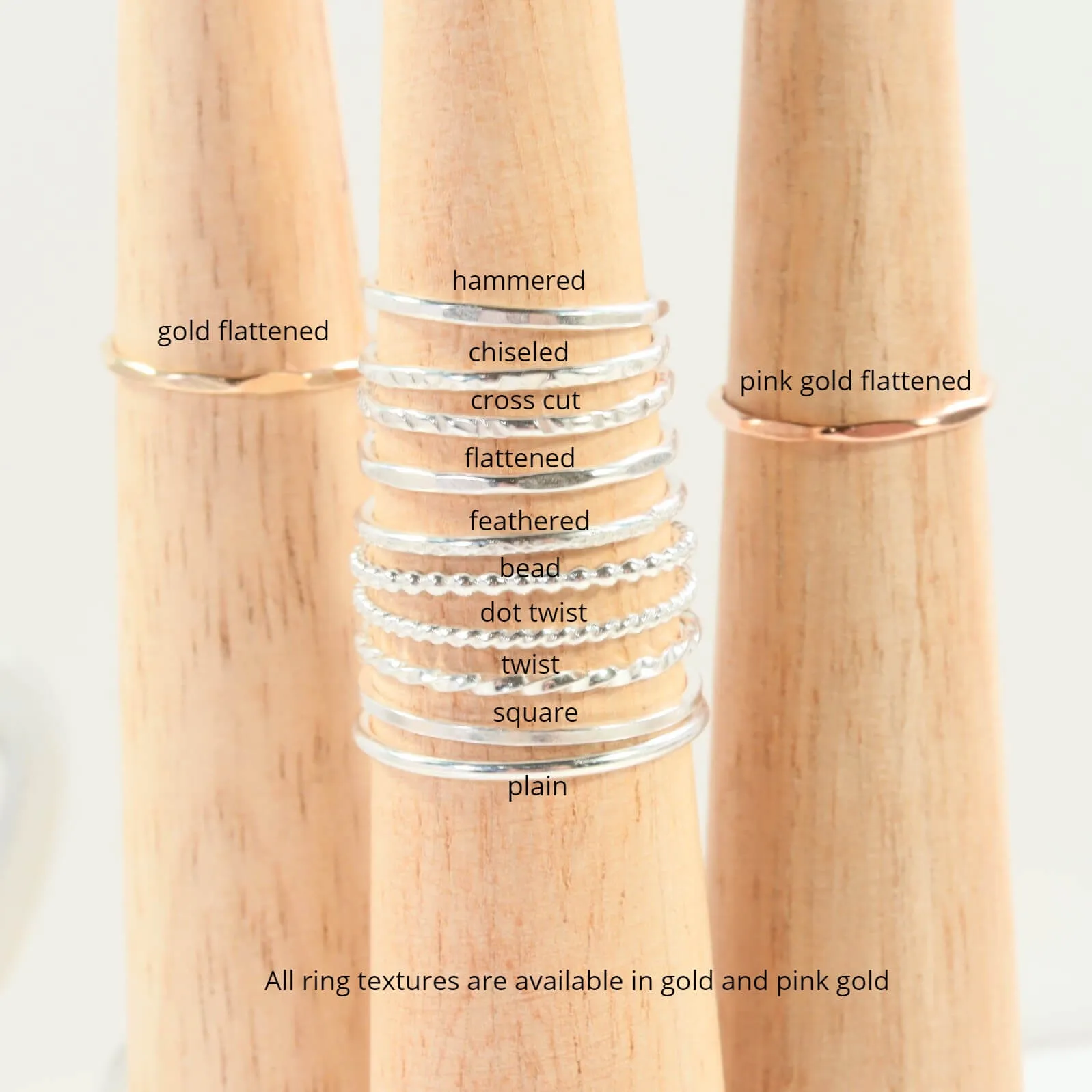 Nugget Stacking Claw Ring Lotus Flower - Mixed Metals Choose Your Band