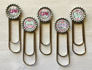 Nurse and LPN Planner Clips, Set of 5