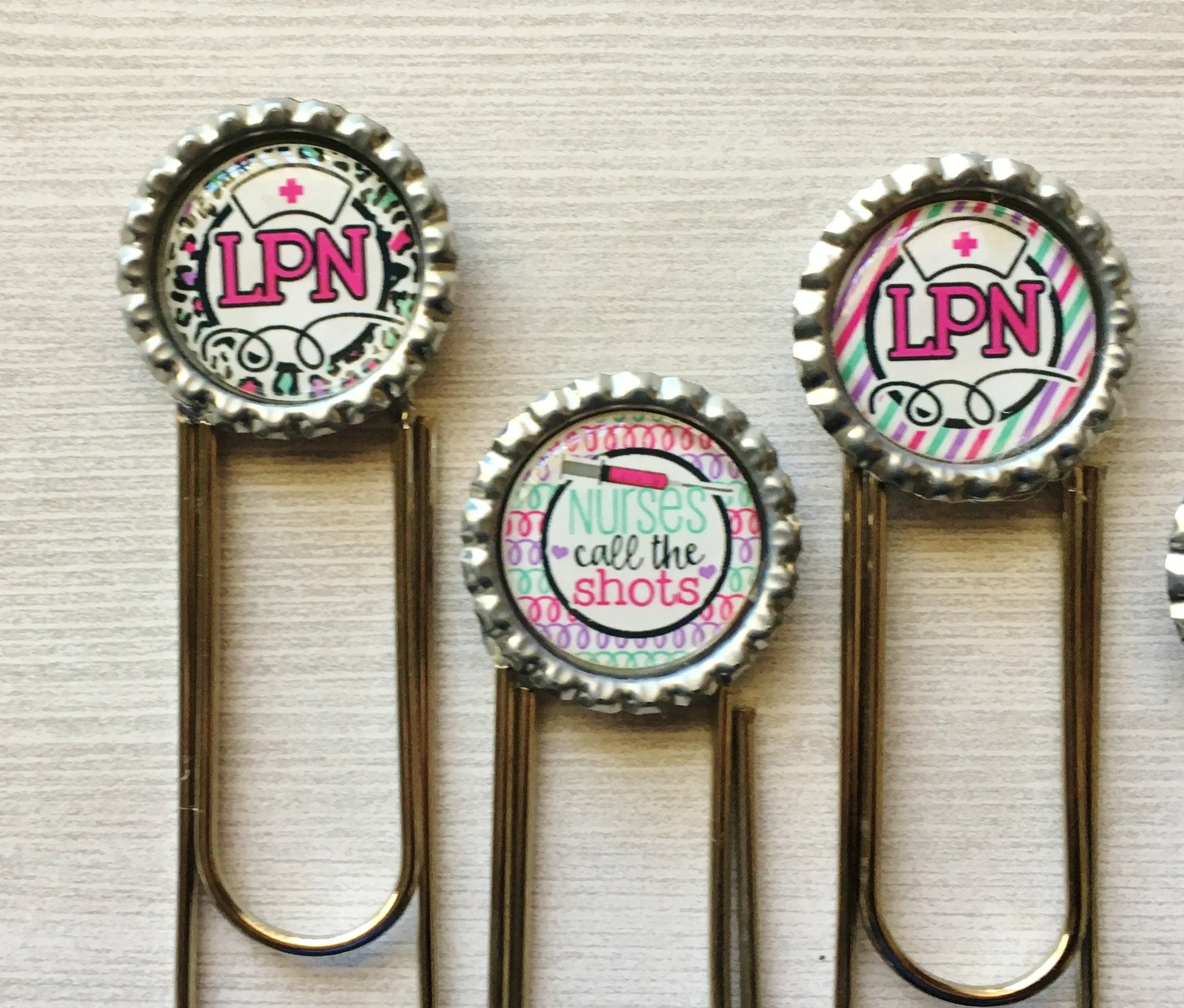 Nurse and LPN Planner Clips, Set of 5