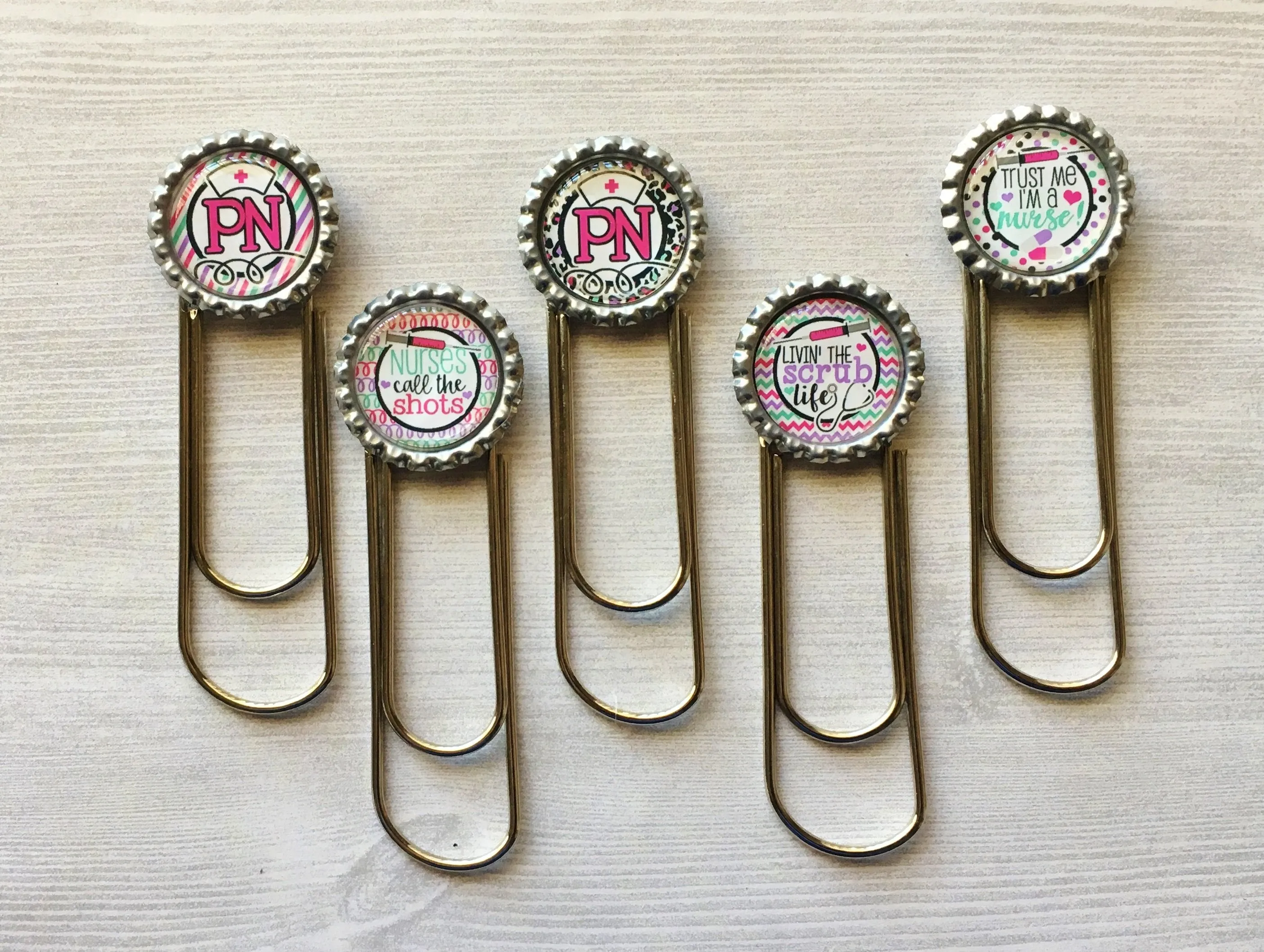 Nurse, Practical Nurse Planner Clips, Set of 5