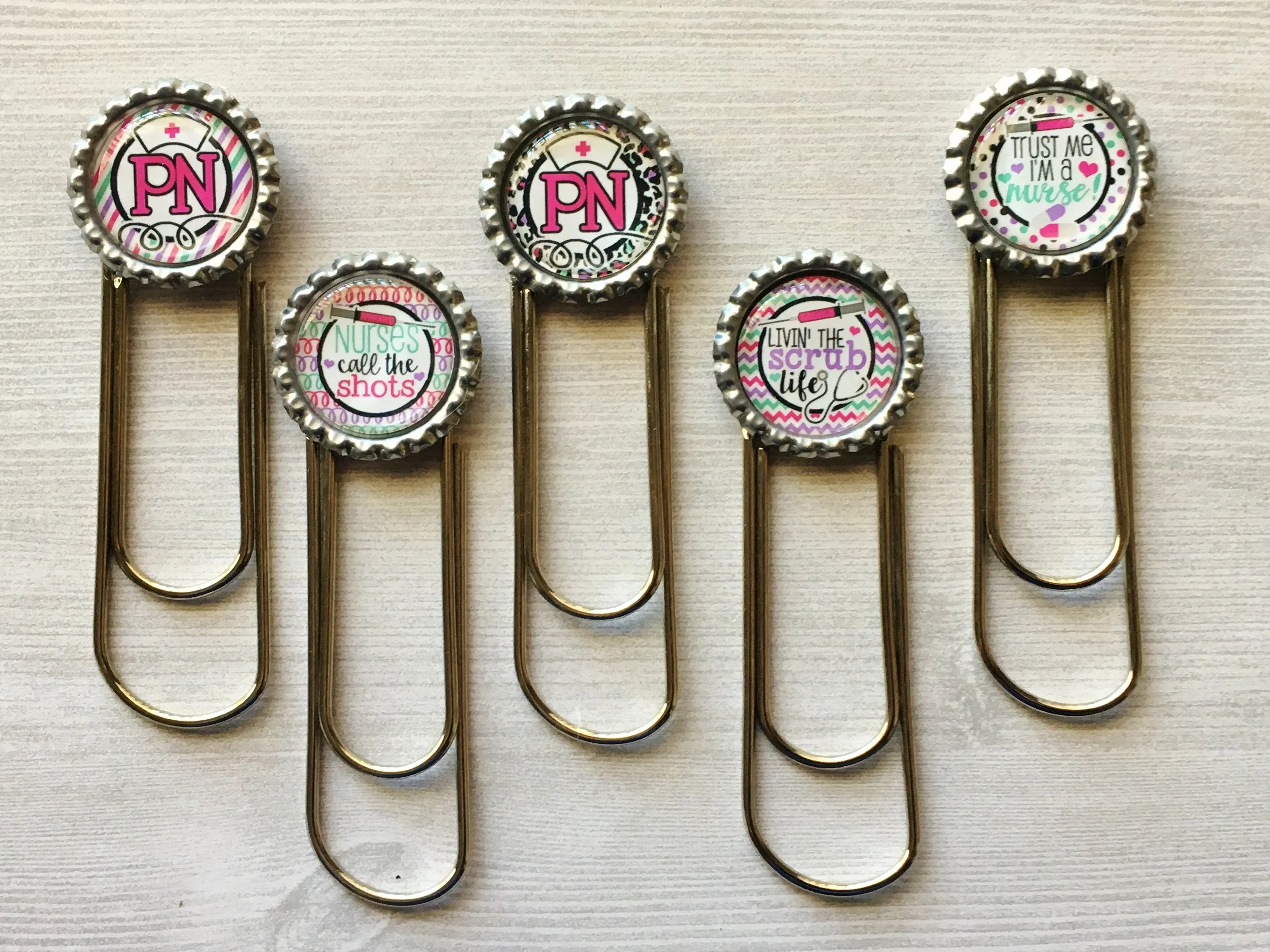 Nurse, Practical Nurse Planner Clips, Set of 5