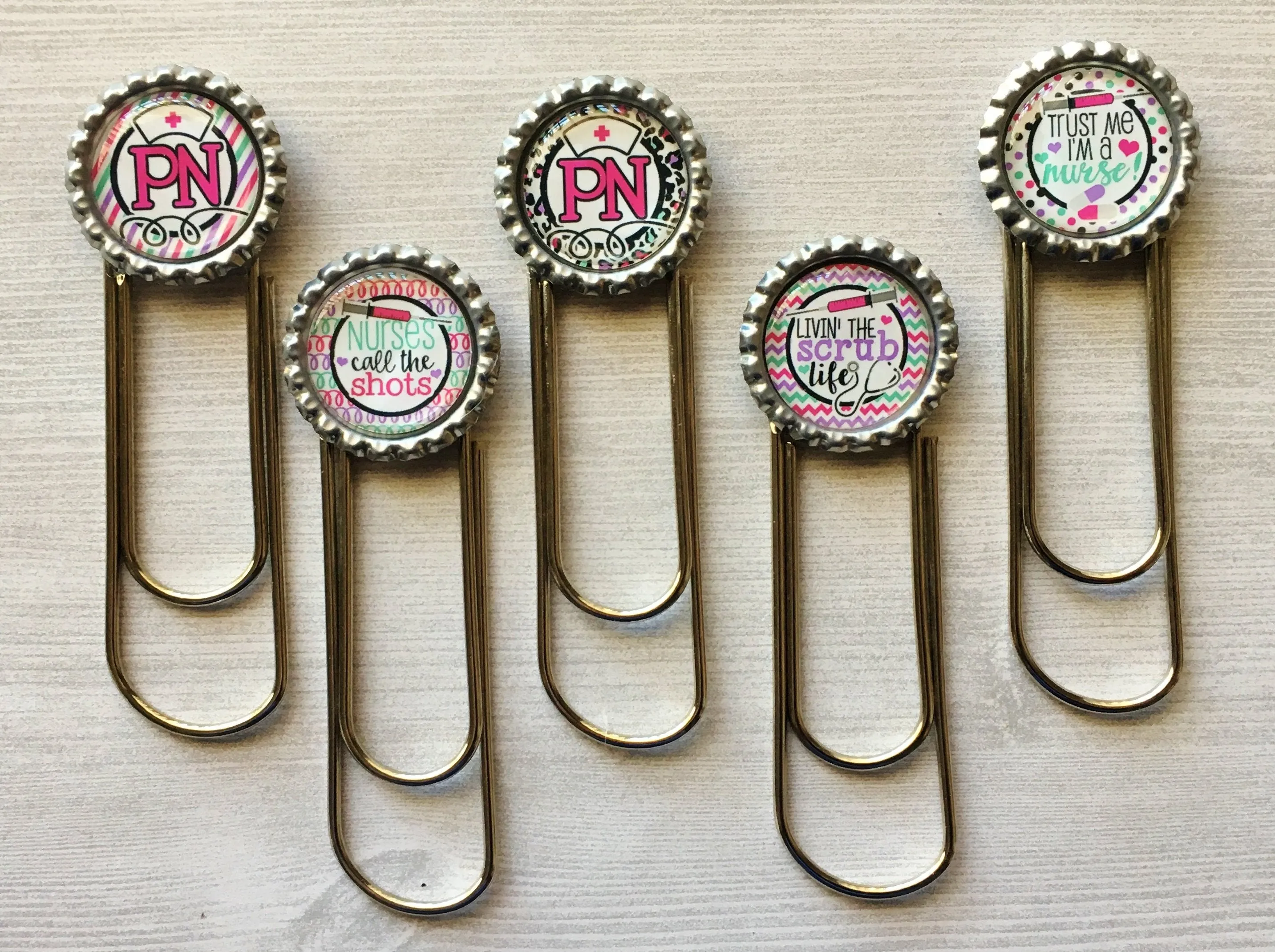 Nurse, Practical Nurse Planner Clips, Set of 5