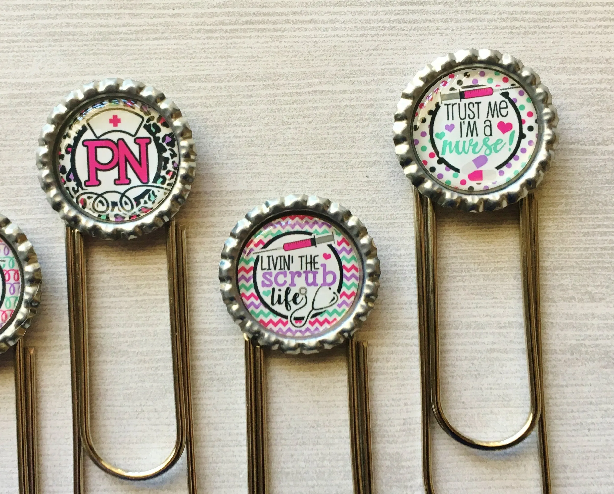Nurse, Practical Nurse Planner Clips, Set of 5
