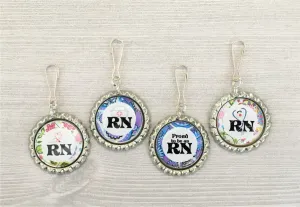 Nurse (RN) Zipper Pull Charms