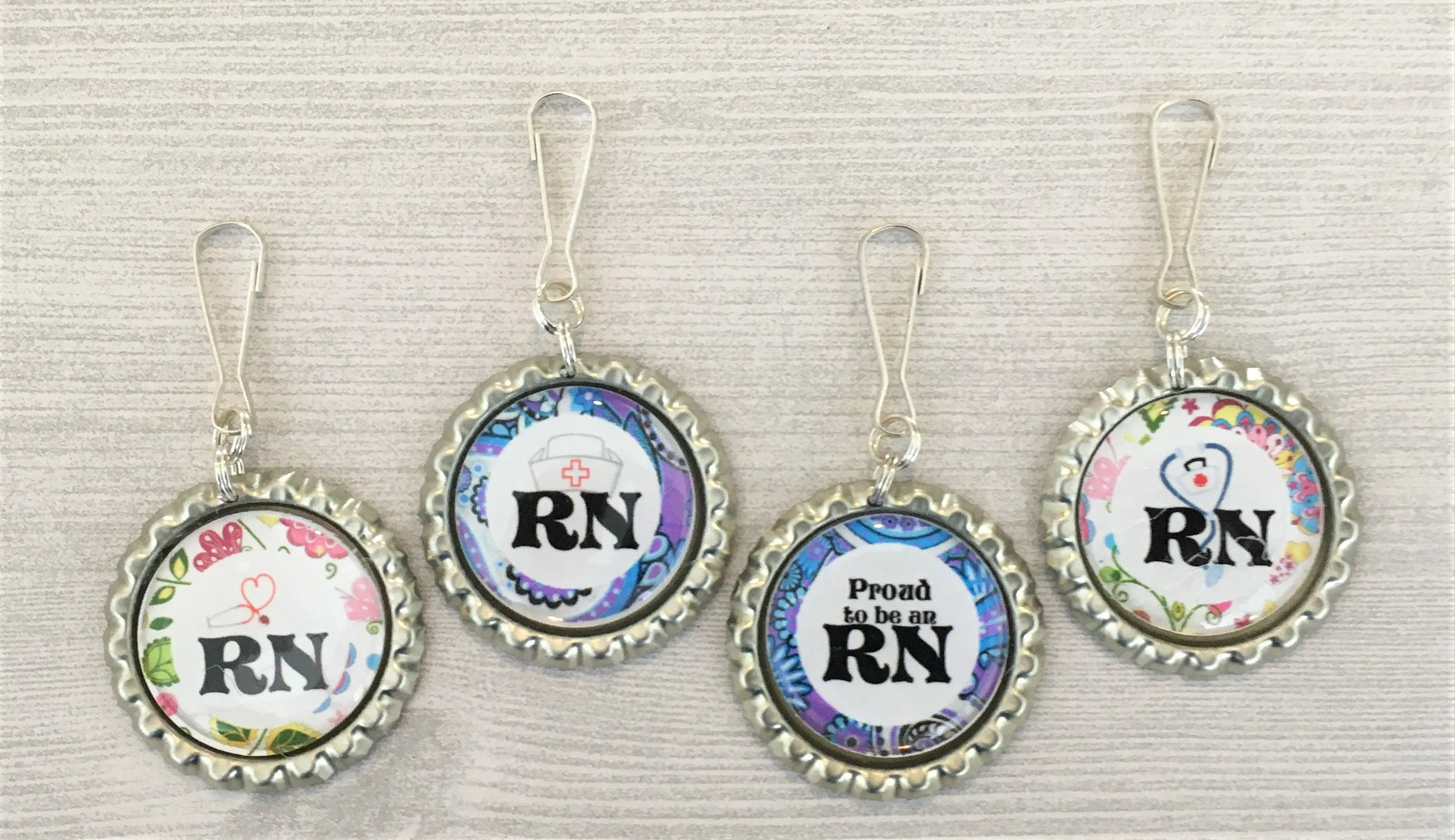 Nurse (RN) Zipper Pull Charms