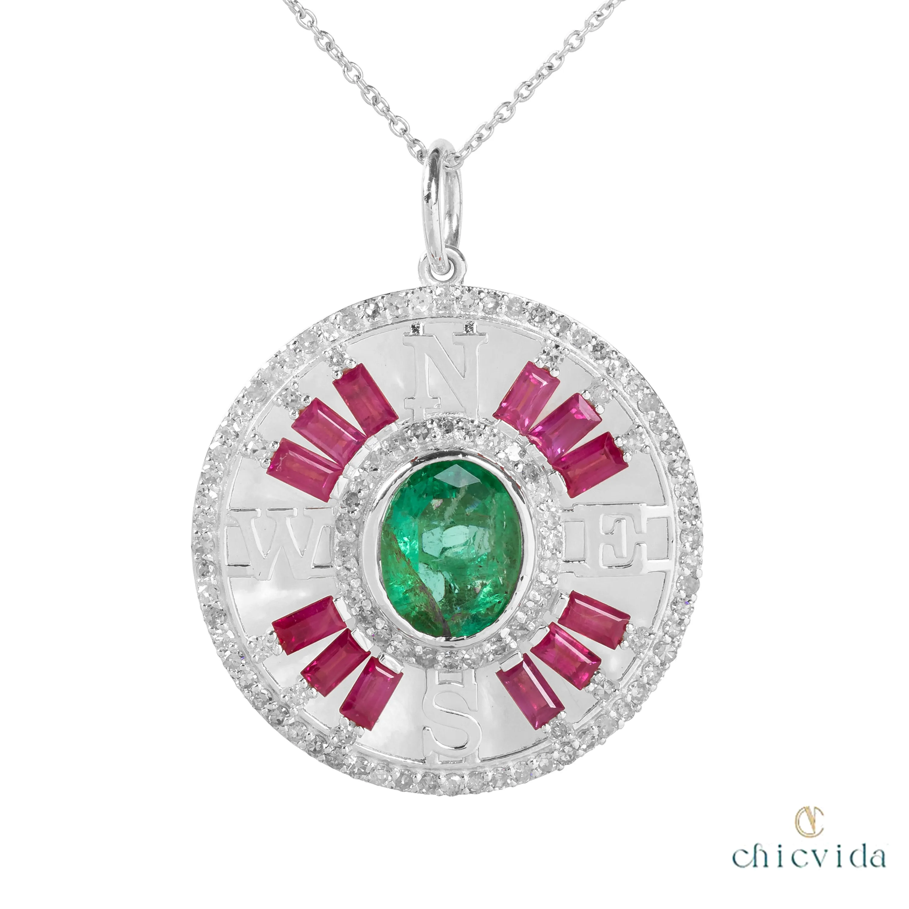 Objet Emerald & Ruby Pendant