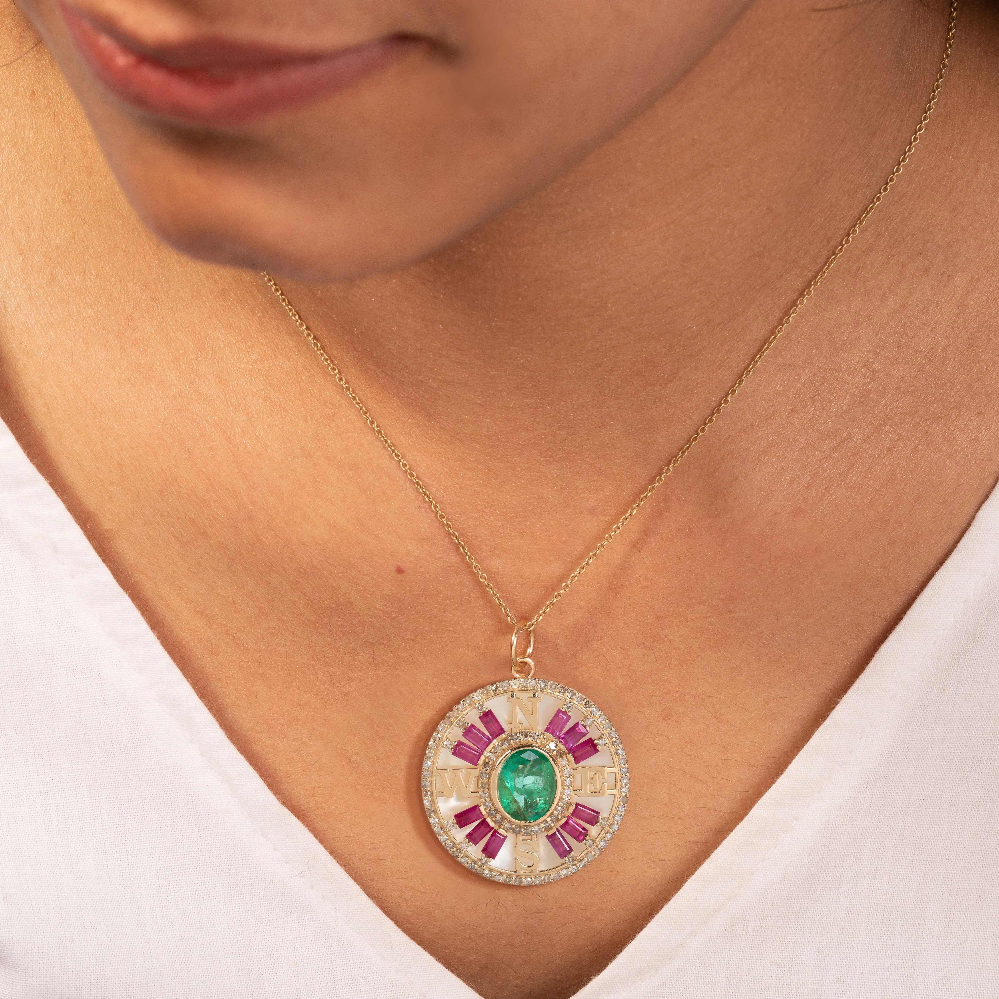 Objet Emerald & Ruby Pendant