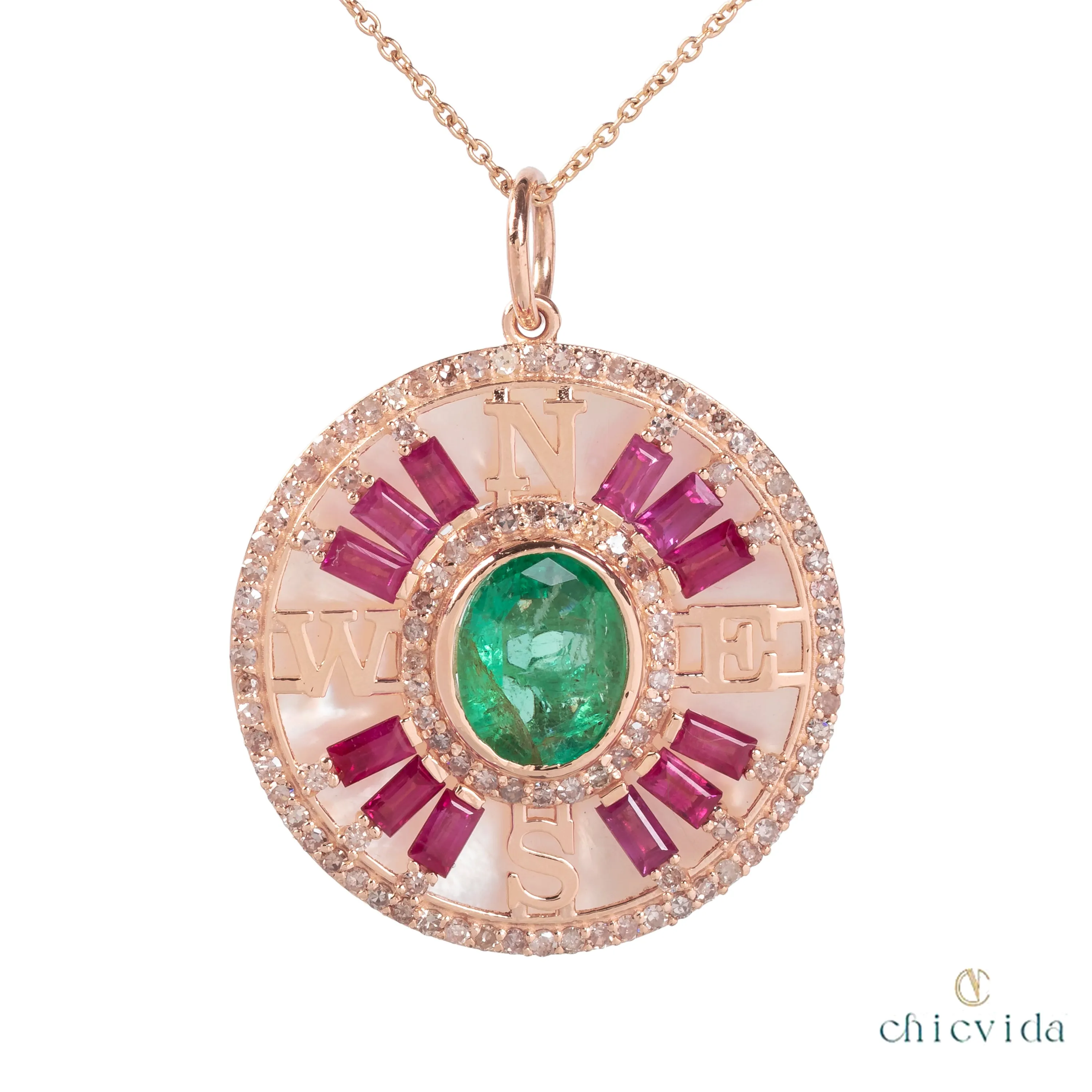 Objet Emerald & Ruby Pendant