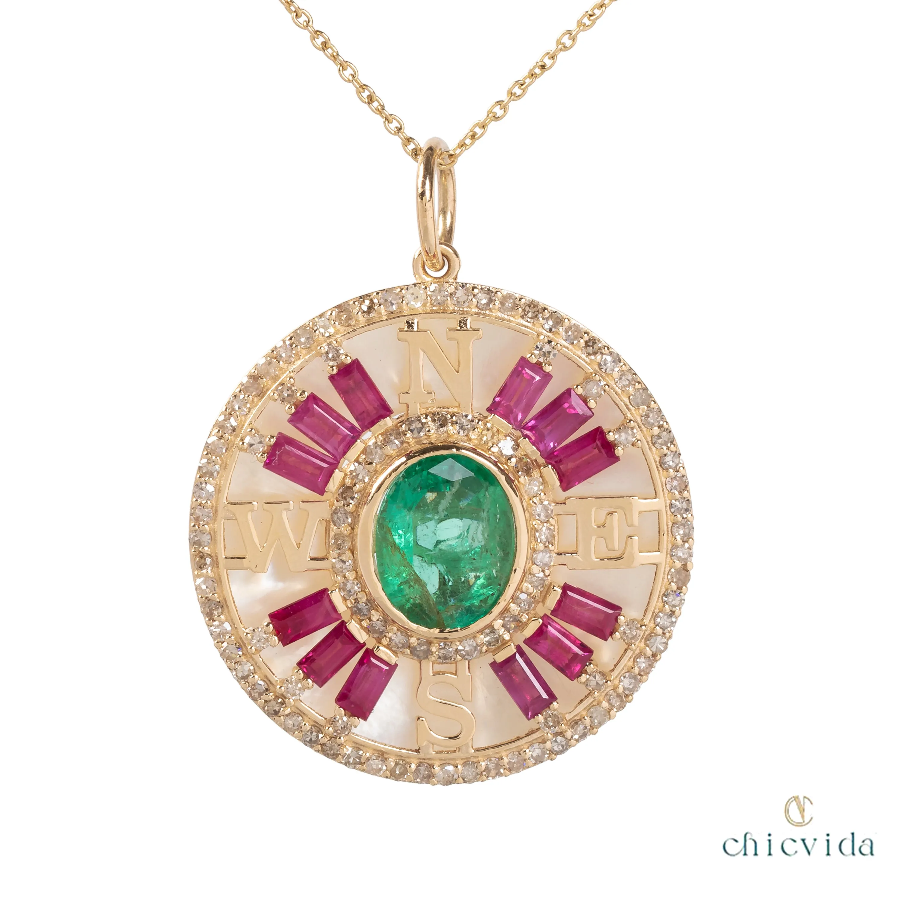 Objet Emerald & Ruby Pendant