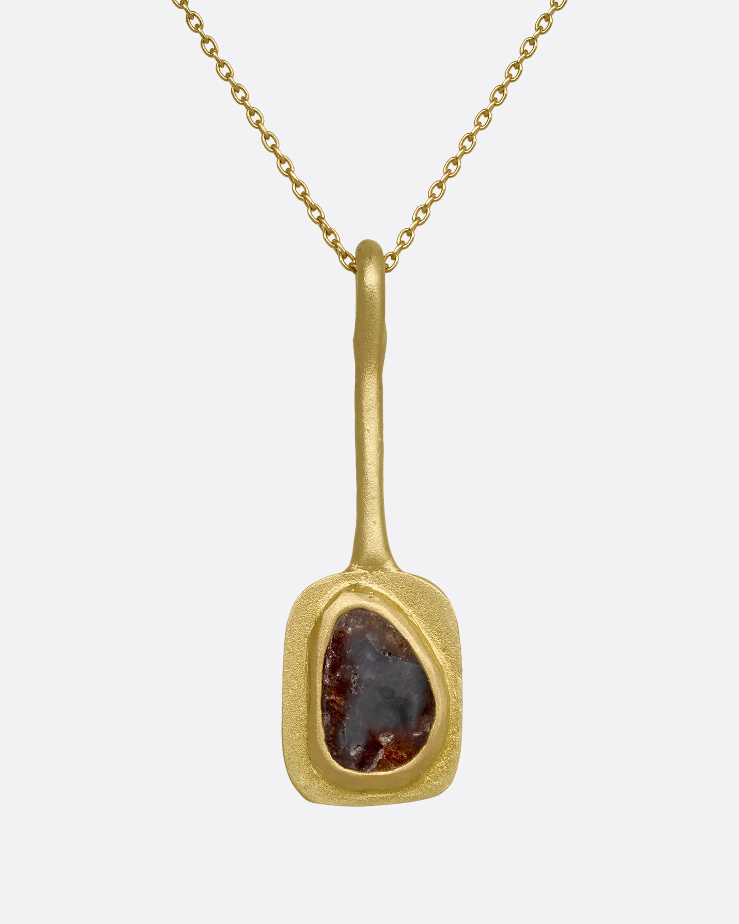 Ochre Diamond Pendant Necklace