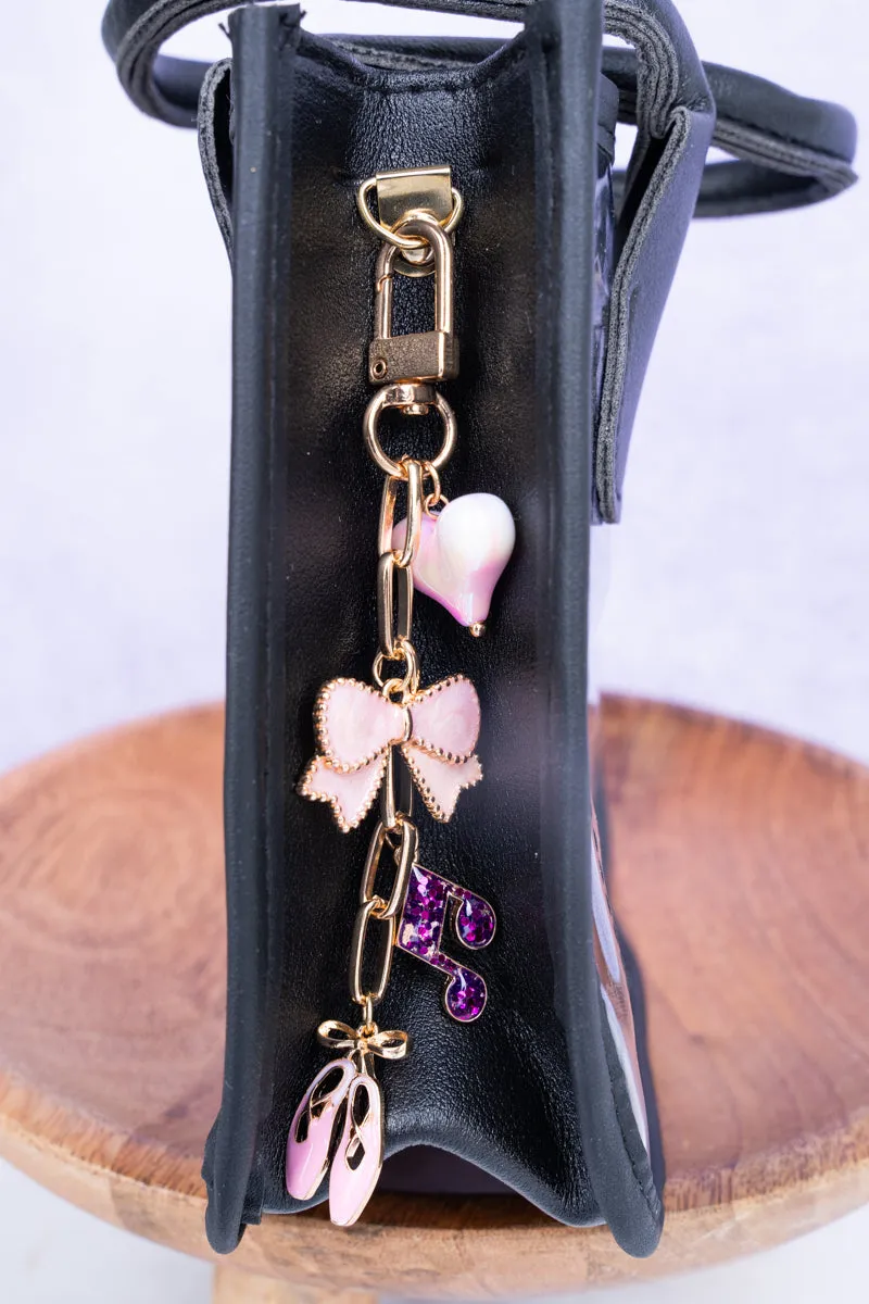 On Pointe Pink Goldtone Bag Charms