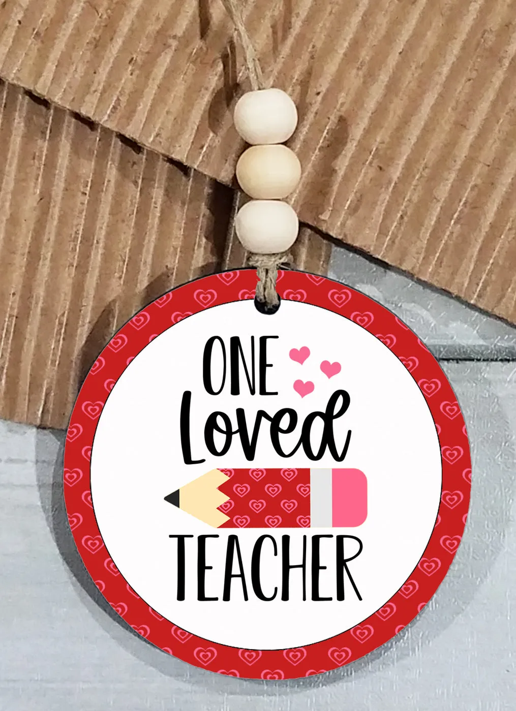 One Loved Teacher Valentine Car Charms