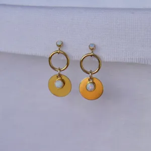 Opalescence Bubble & Disc Stud Earrings