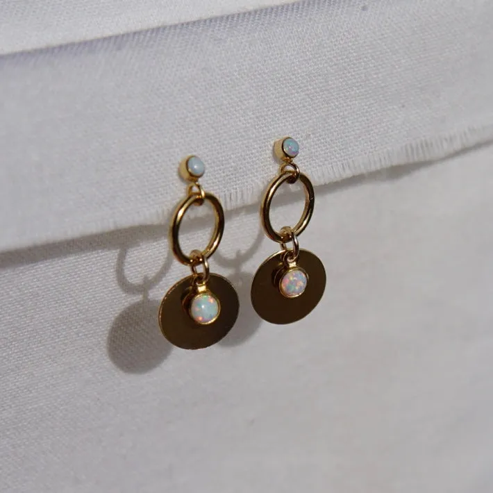 Opalescence Bubble & Disc Stud Earrings