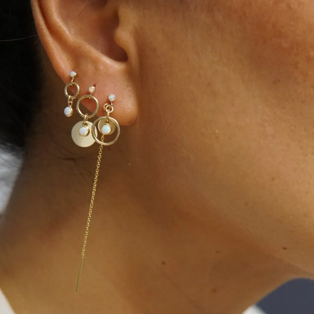 Opalescence Bubble & Disc Stud Earrings