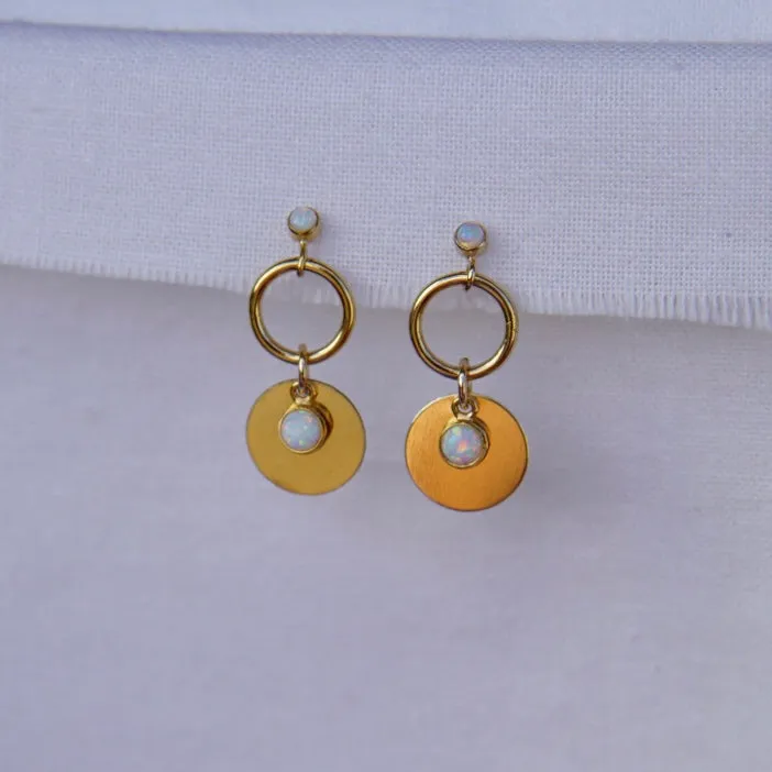 Opalescence Bubble & Disc Stud Earrings