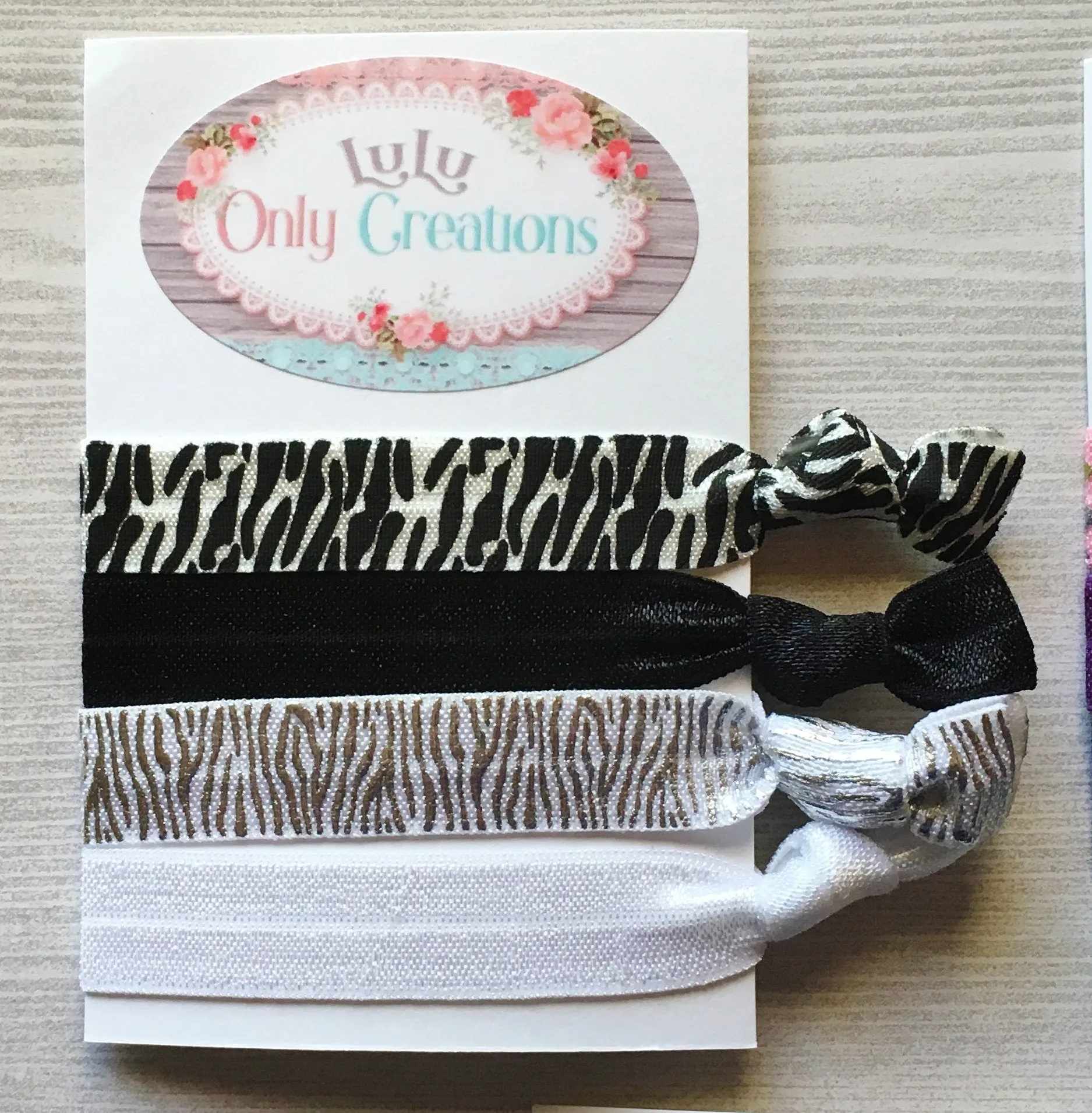 Owls, Denim, Zebra and Rainbow Hair Ties