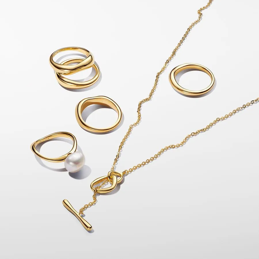 Pandora Organically Shaped Stacking Rings