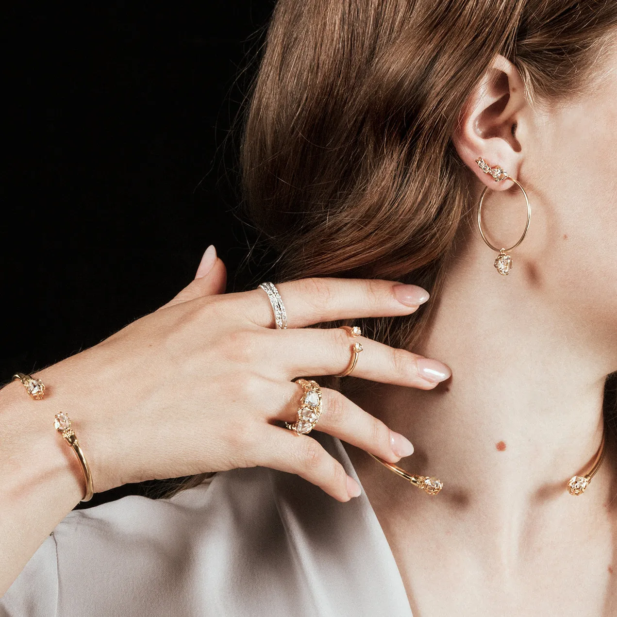 PASSAGE RING | 14K GOLD & HERKIMER