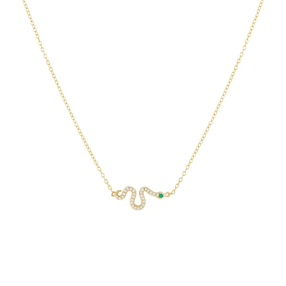 Pavé Snake Necklace