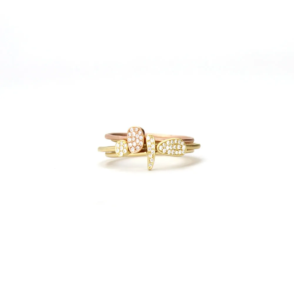 pavé totem stacking rings