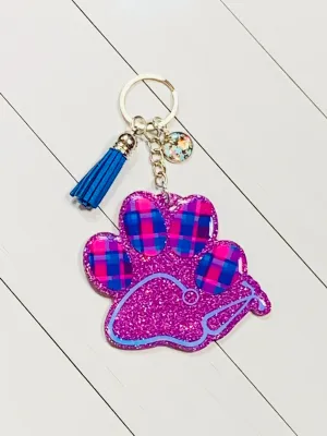 Paw Print Stethoscope Keychain